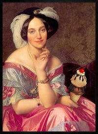 Ice Cream Lady Altered Art Print