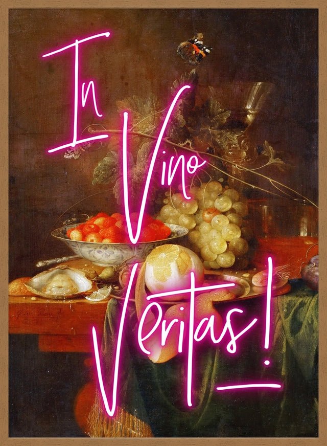 In Vino Veritas Neon Print