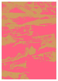 Inky Pink and Gold Graffiti Print