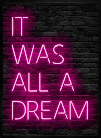 It Was All A Dream Neon Print Pink