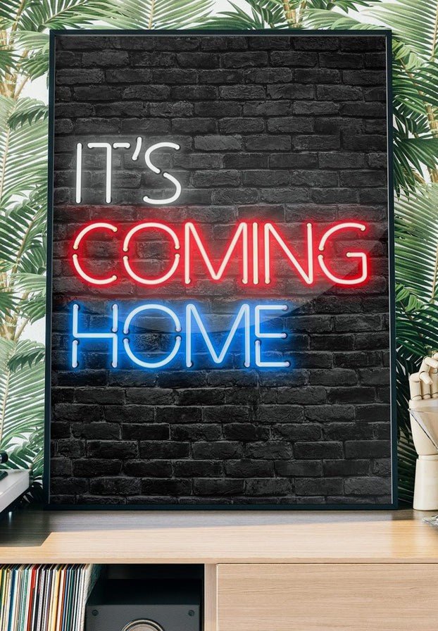 It's Coming Home England Football Poster Print