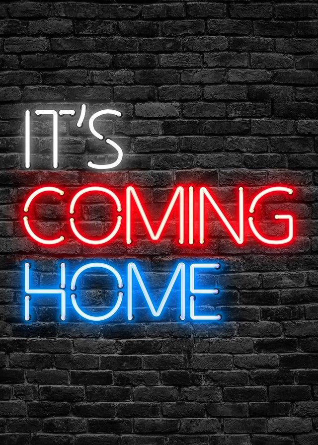 It's Coming Home England Football Poster Print