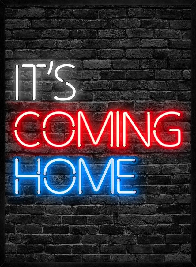 It's Coming Home England Football Poster Print