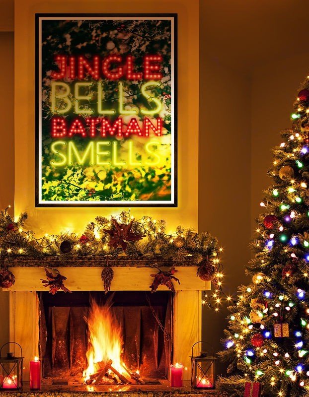 Jingle Bells Neon Christmas Print