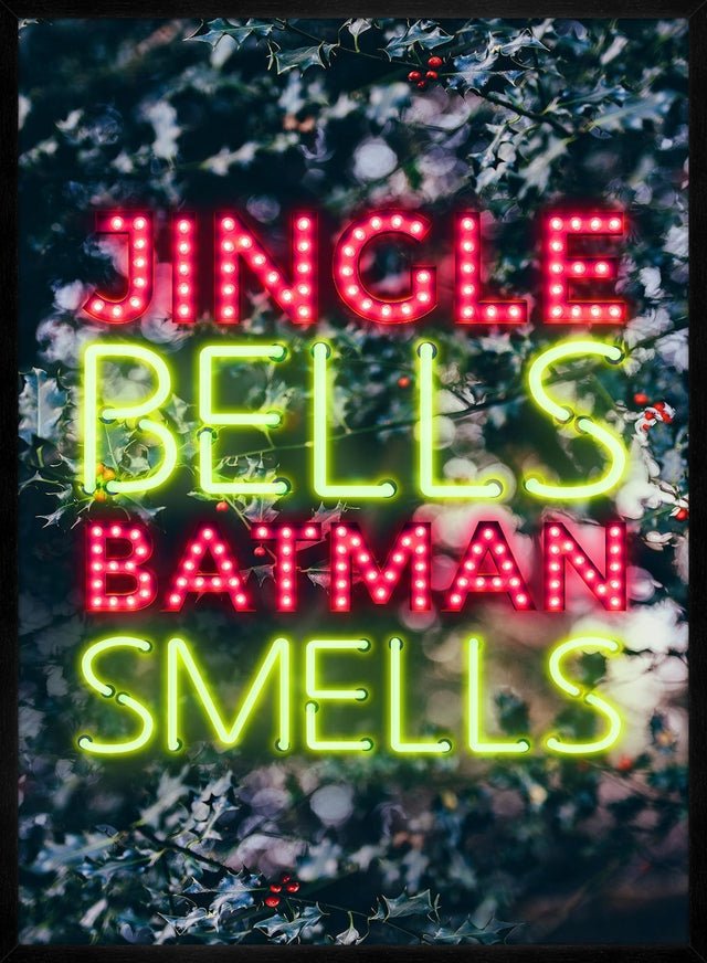 Jingle Bells Neon Christmas Print