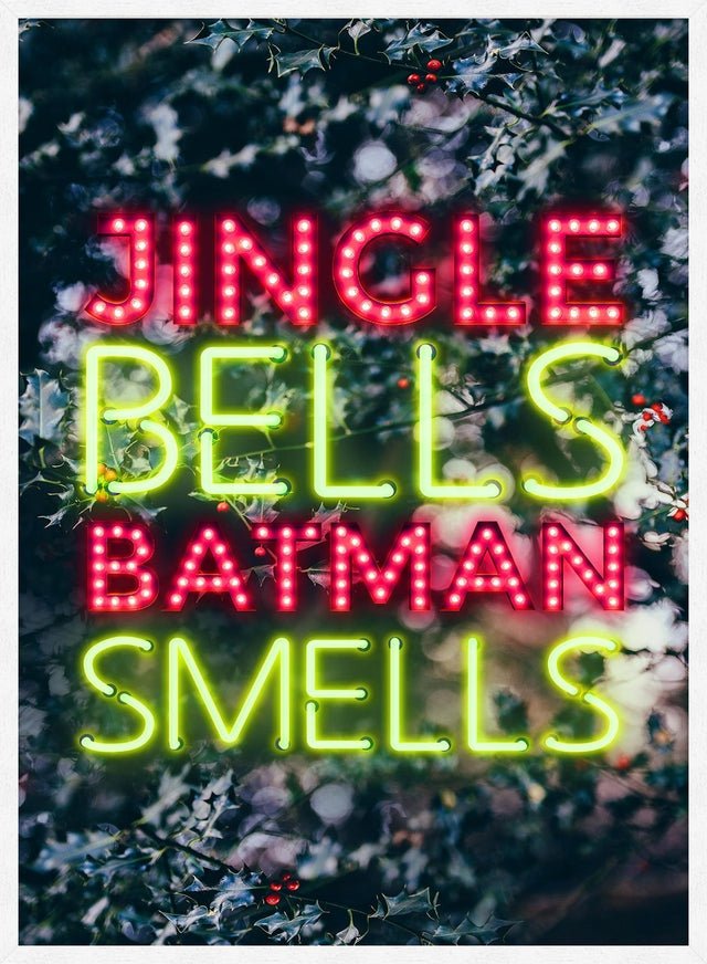 Jingle Bells Neon Christmas Print