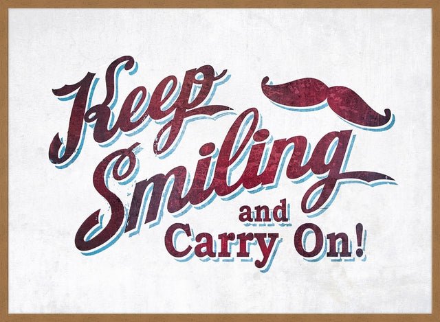 Keep Smiling & Carry On Slogan Print