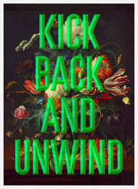 Kick Back Typography Print