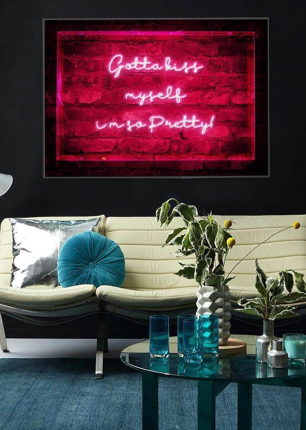 Kiss Myself Neon Lyrics Quote Print