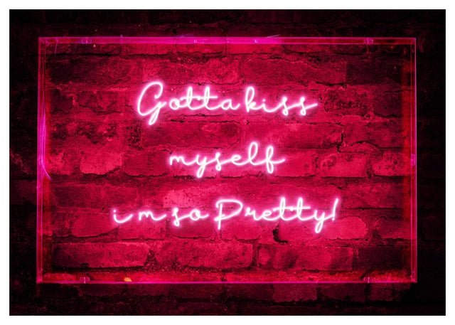Kiss Myself Neon Lyrics Quote Print