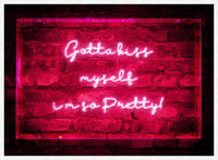 Kiss Myself Neon Lyrics Quote Print