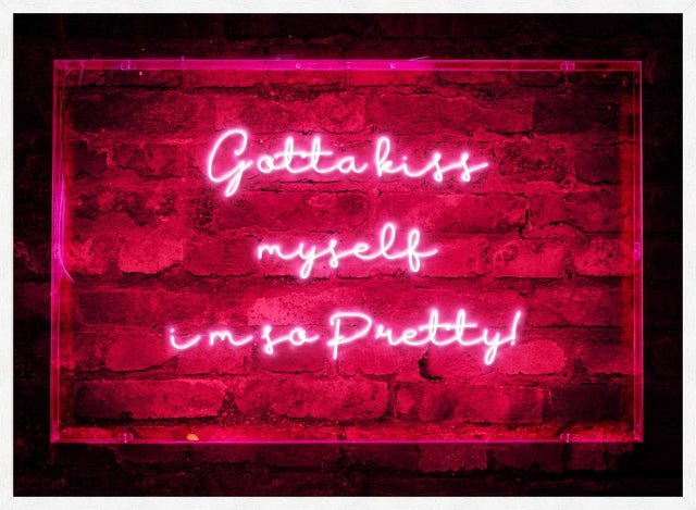 Kiss Myself Neon Lyrics Quote Print