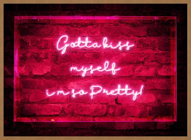 Kiss Myself Neon Lyrics Quote Print