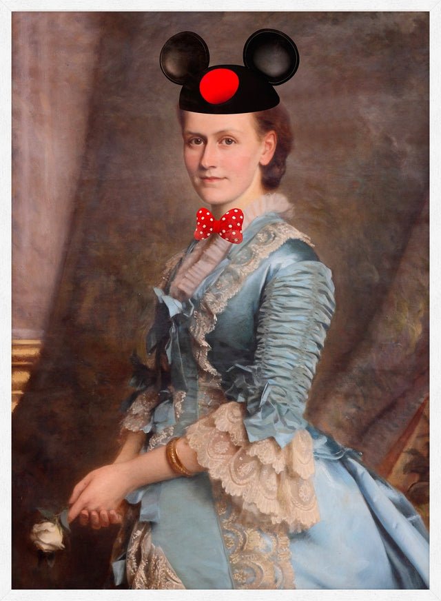 Lady With Minnie Ears Print