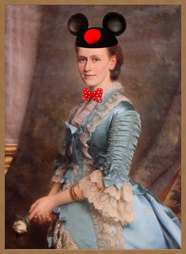 Lady With Minnie Ears Print