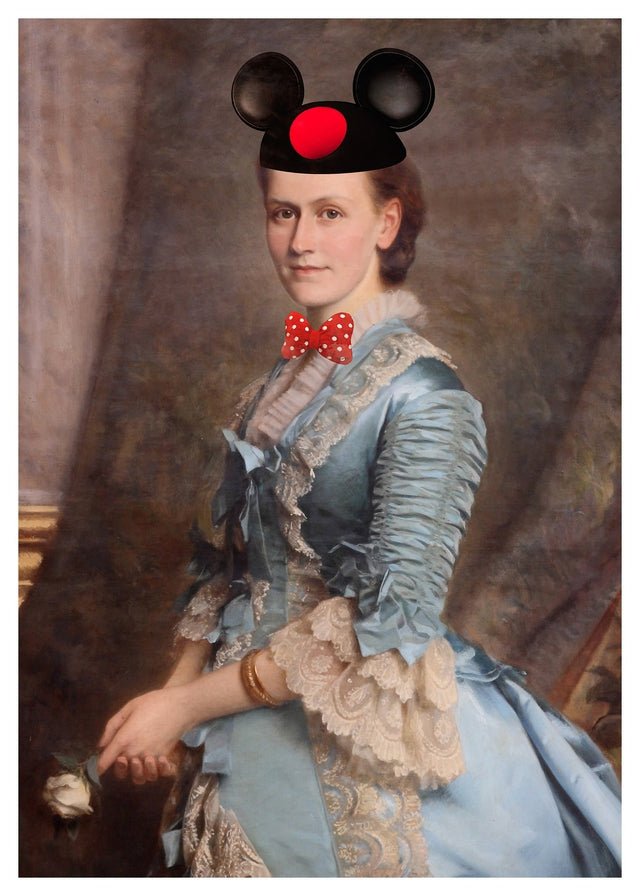 Lady With Minnie Ears Print