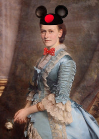 Lady With Minnie Ears Print