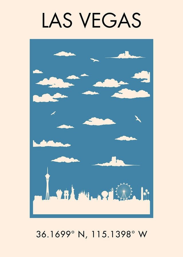 Las Vegas Tourist Style Print