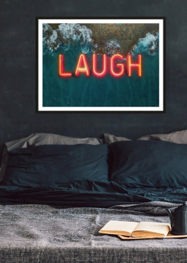 Laugh Neon Ocean Print
