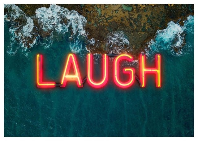 Laugh Neon Ocean Print