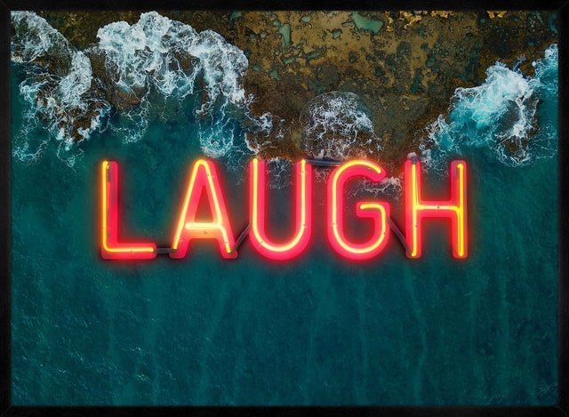 Laugh Neon Ocean Print