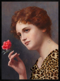 Leopard Print Lady Painting Print