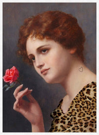 Leopard Print Lady Painting Print