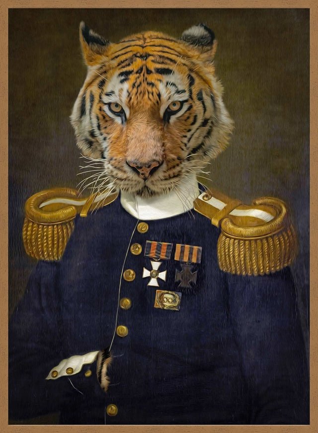 Lieutenant Tiger Portrait Print