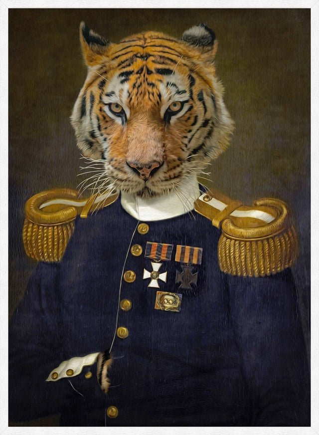 Lieutenant Tiger Portrait Print