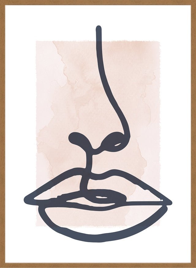 Lips Drawing Watercolour Style Print