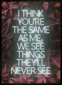 Live Forever Lyrics Print