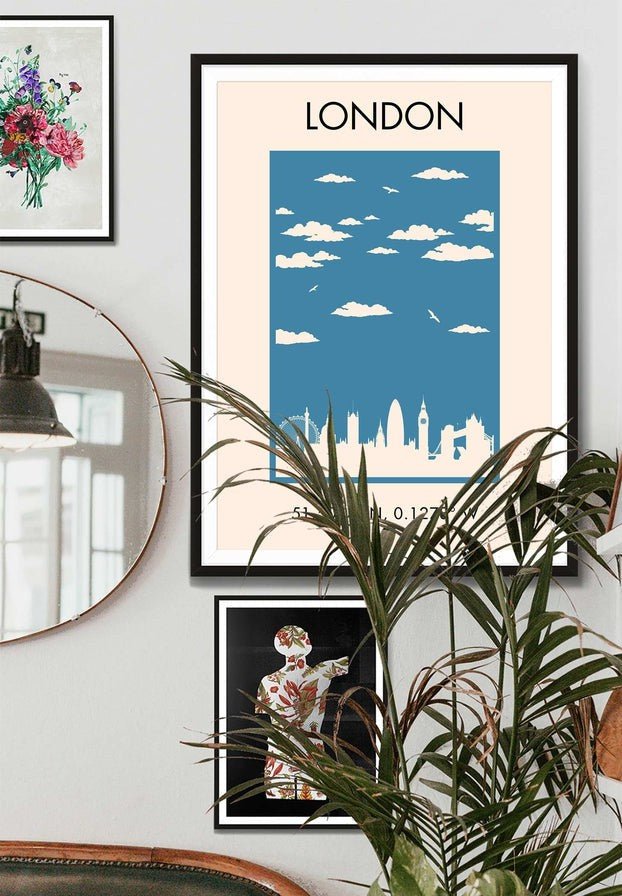 London Tourist Style Poster Print