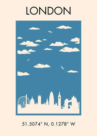 London Tourist Style Poster Print