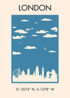 London Tourist Style Poster Print