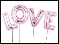 Love Pink Foil Party Balloons Print