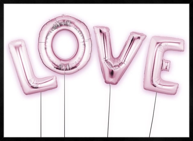 Love Pink Foil Party Balloons Print