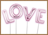 Love Pink Foil Party Balloons Print