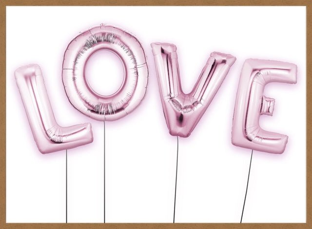 Love Pink Foil Party Balloons Print