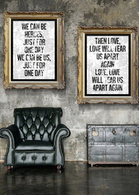 Love Will Tear Us Apart Lyrics White Grunge Print