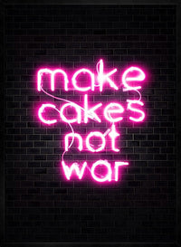 Make Cakes Pink Neon Print