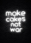 Make Cakes White Neon Print