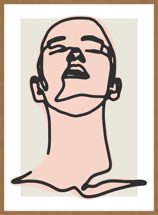 Male Study Line Art Print