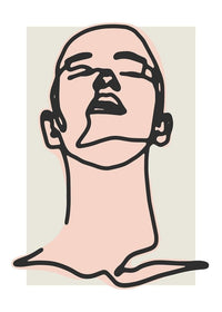 Male Study Line Art Print