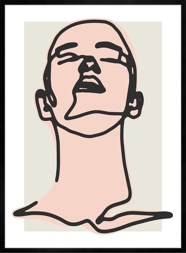 Male Study Line Art Print
