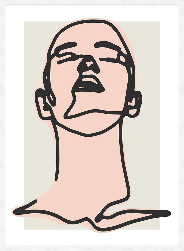 Male Study Line Art Print