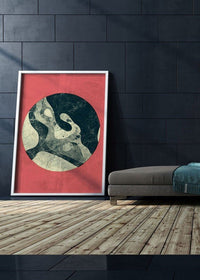 Marble Moon Pink Print