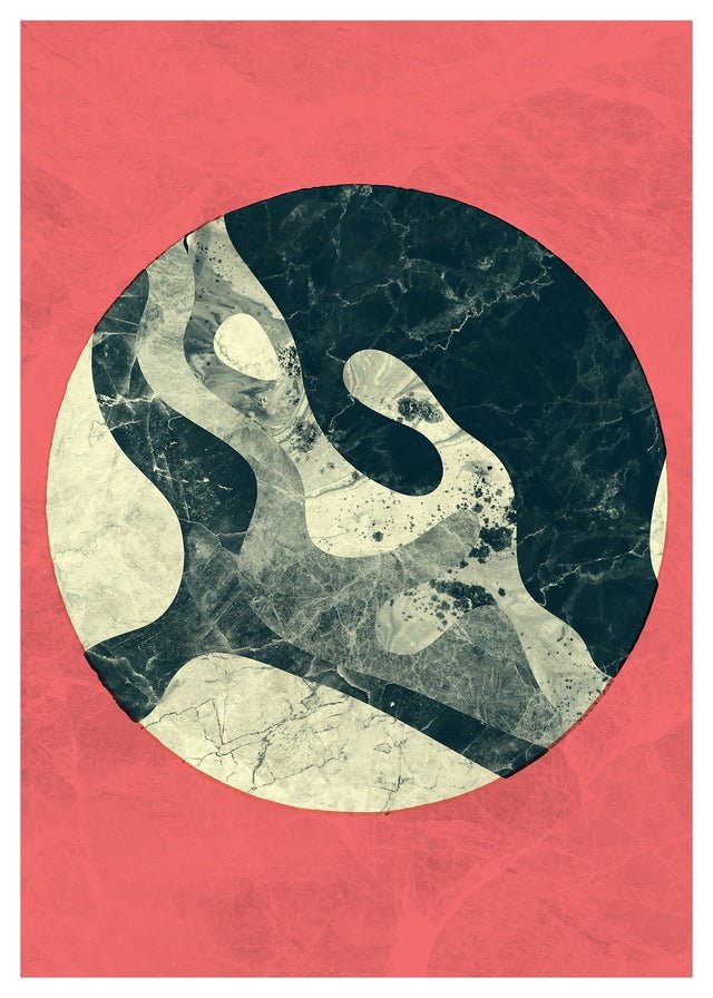 Marble Moon Pink Print