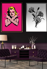 Marilyn Monroe Rock N Roll Stencil Art Graffiti Print