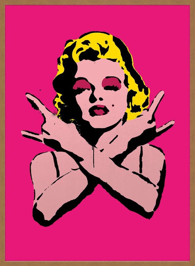 Marilyn Monroe Rock N Roll Stencil Art Graffiti Print