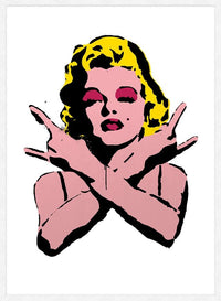 Marilyn Monroe Rock N Roll Stencil Art Graffiti White Print